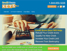 Tablet Screenshot of creditscorekeys.com